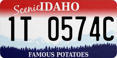 ID license plate 1T0574C