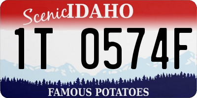 ID license plate 1T0574F