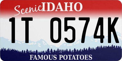 ID license plate 1T0574K