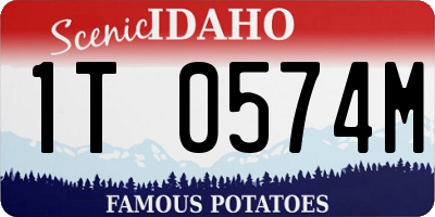 ID license plate 1T0574M