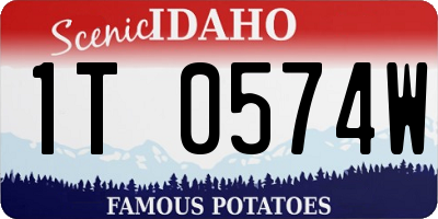 ID license plate 1T0574W