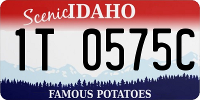 ID license plate 1T0575C
