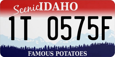 ID license plate 1T0575F