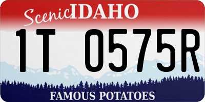 ID license plate 1T0575R