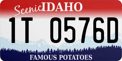 ID license plate 1T0576D