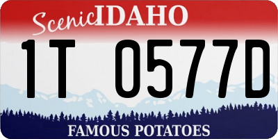 ID license plate 1T0577D