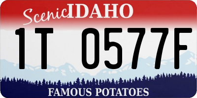 ID license plate 1T0577F