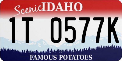 ID license plate 1T0577K