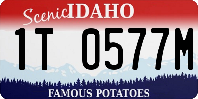 ID license plate 1T0577M
