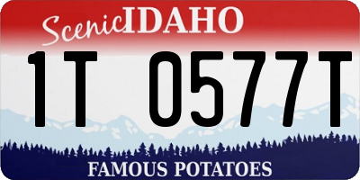 ID license plate 1T0577T