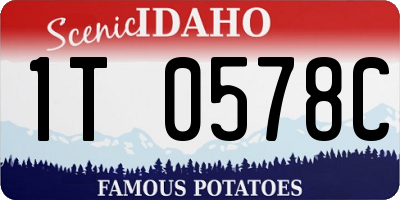 ID license plate 1T0578C