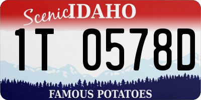 ID license plate 1T0578D