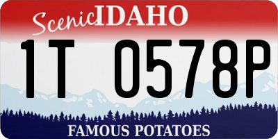 ID license plate 1T0578P