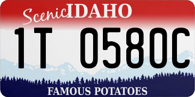 ID license plate 1T0580C