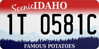 ID license plate 1T0581C