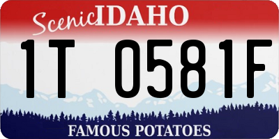 ID license plate 1T0581F