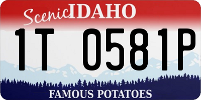 ID license plate 1T0581P