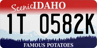 ID license plate 1T0582K
