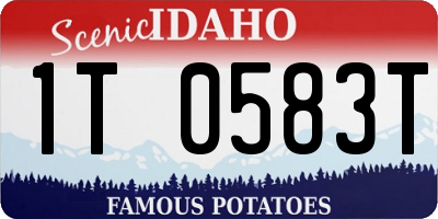 ID license plate 1T0583T