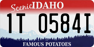 ID license plate 1T0584I