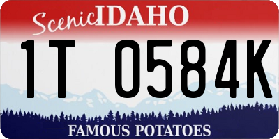 ID license plate 1T0584K