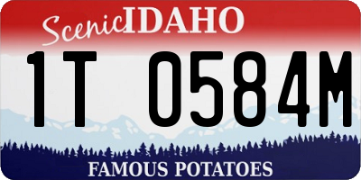 ID license plate 1T0584M