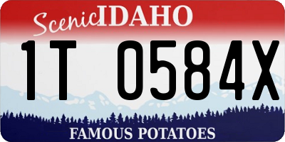 ID license plate 1T0584X