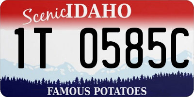 ID license plate 1T0585C