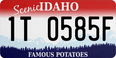 ID license plate 1T0585F