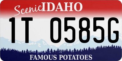 ID license plate 1T0585G