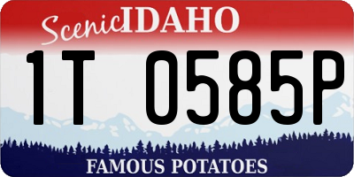 ID license plate 1T0585P