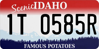 ID license plate 1T0585R