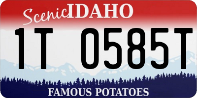 ID license plate 1T0585T