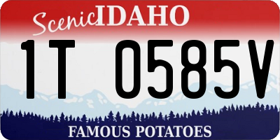 ID license plate 1T0585V