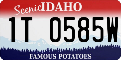 ID license plate 1T0585W