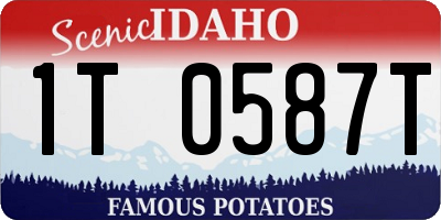 ID license plate 1T0587T