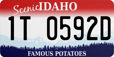 ID license plate 1T0592D