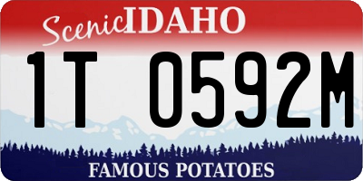 ID license plate 1T0592M