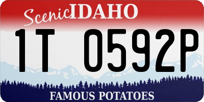 ID license plate 1T0592P