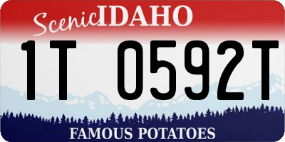ID license plate 1T0592T