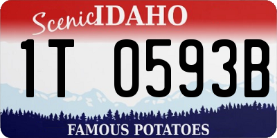 ID license plate 1T0593B