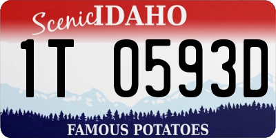 ID license plate 1T0593D