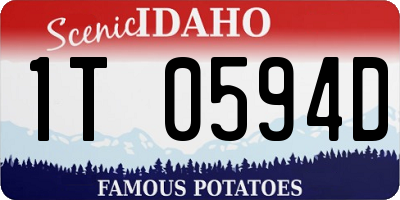 ID license plate 1T0594D
