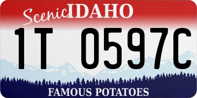 ID license plate 1T0597C