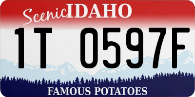 ID license plate 1T0597F