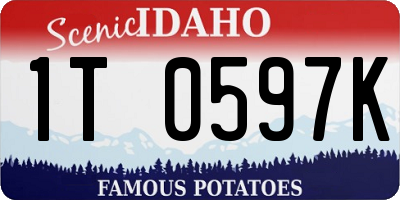 ID license plate 1T0597K