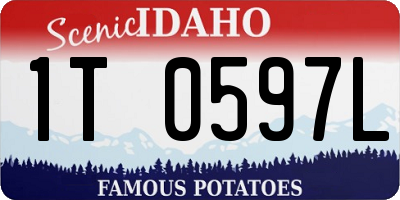 ID license plate 1T0597L