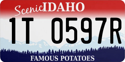 ID license plate 1T0597R