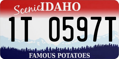 ID license plate 1T0597T