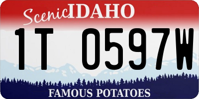 ID license plate 1T0597W